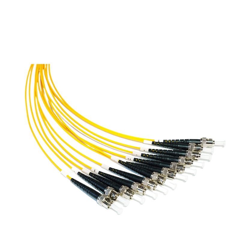 OS2 12芯 MPO/MTP® APC（母头）转12 ST单工 UPC 单模分支跳线 极性A