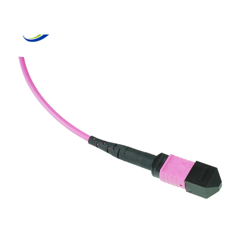 OM4 16芯MPO/MTP®-16 APC（母头）转8 SC双工 UPC 多模分支跳线 极性B