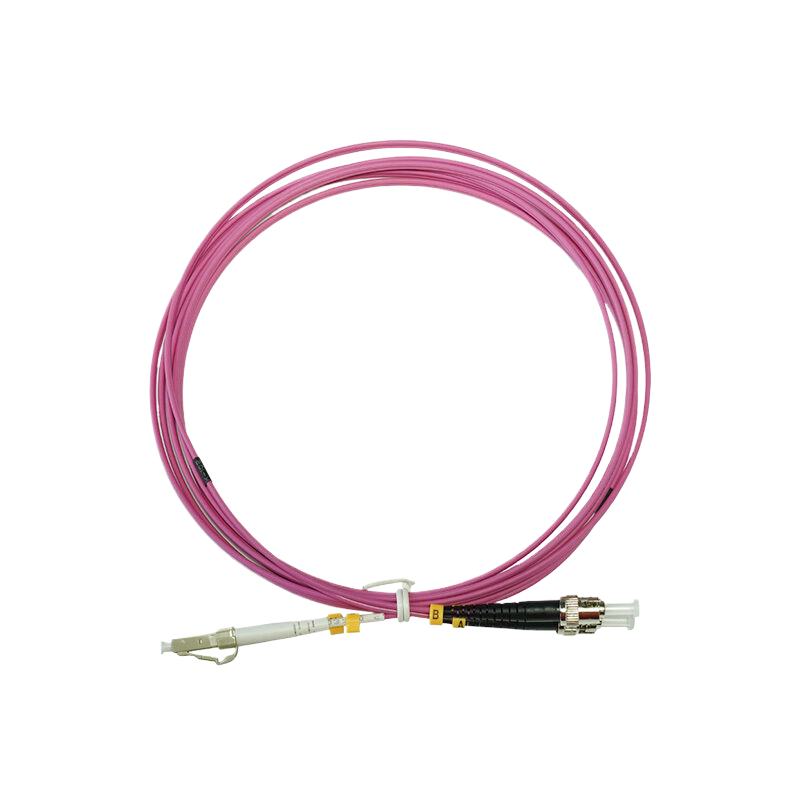 OM4 LC-ST UPC双工LSZH 2.0mm光纤跳线, 3m