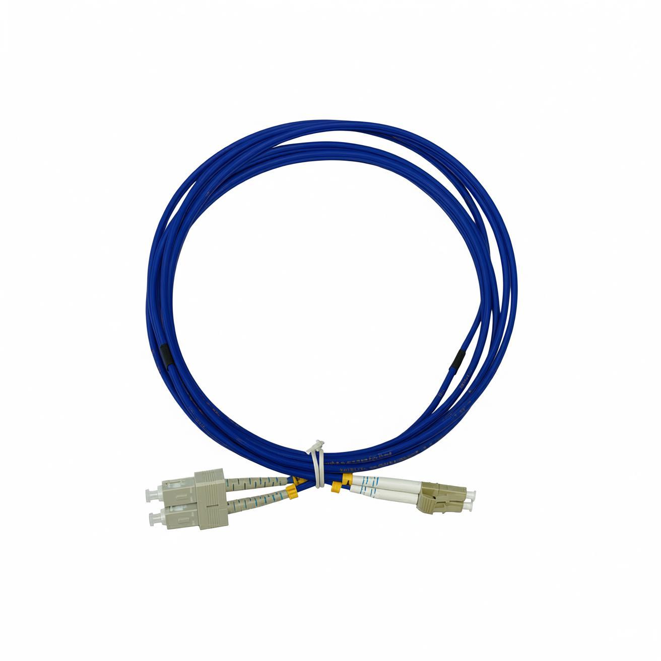 OM3 LC-SC UPC双工LSZH 3.0mm光纤跳线, 3m