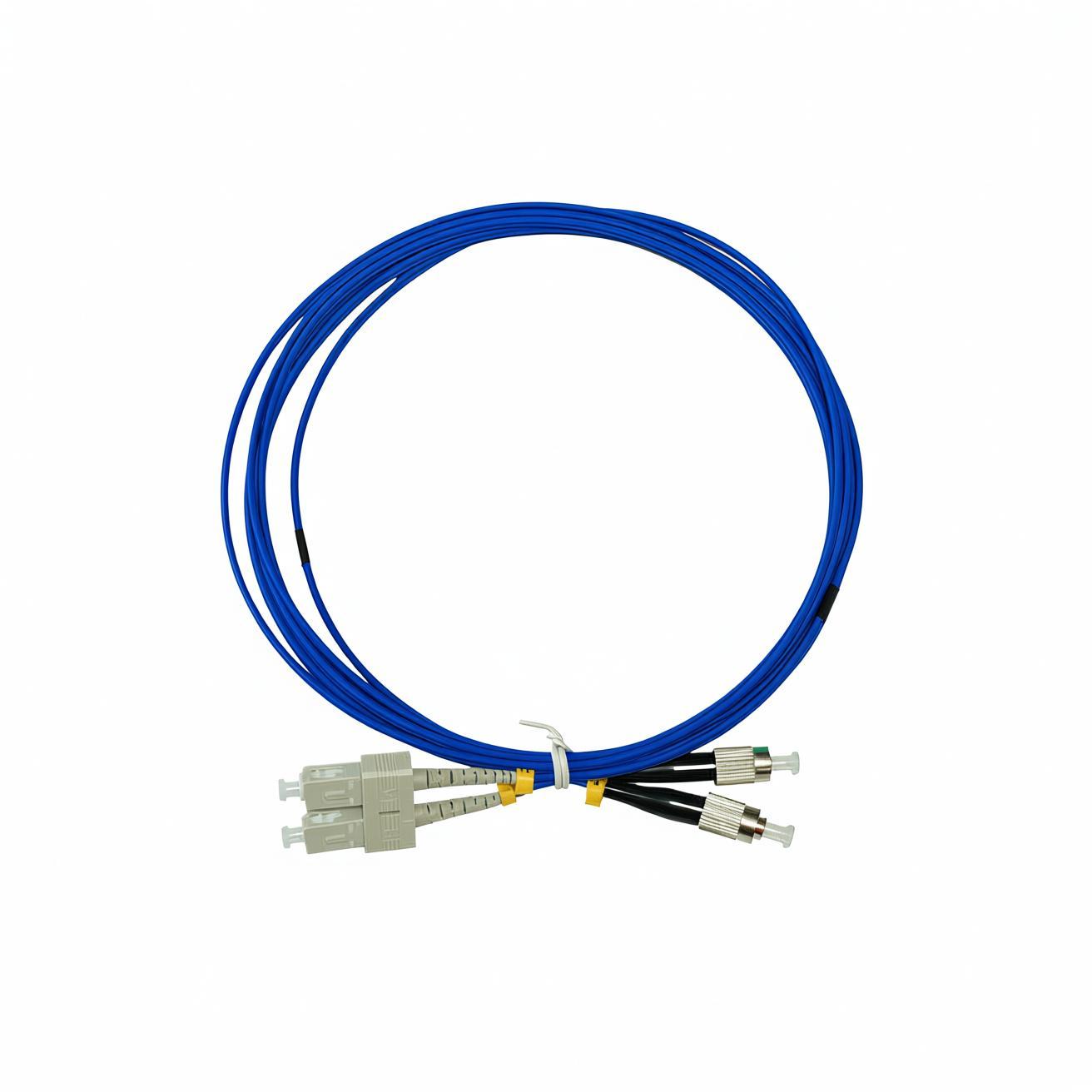 OM3 SC-FC UPC双工LSZH 2.0mm光纤跳线, 3m