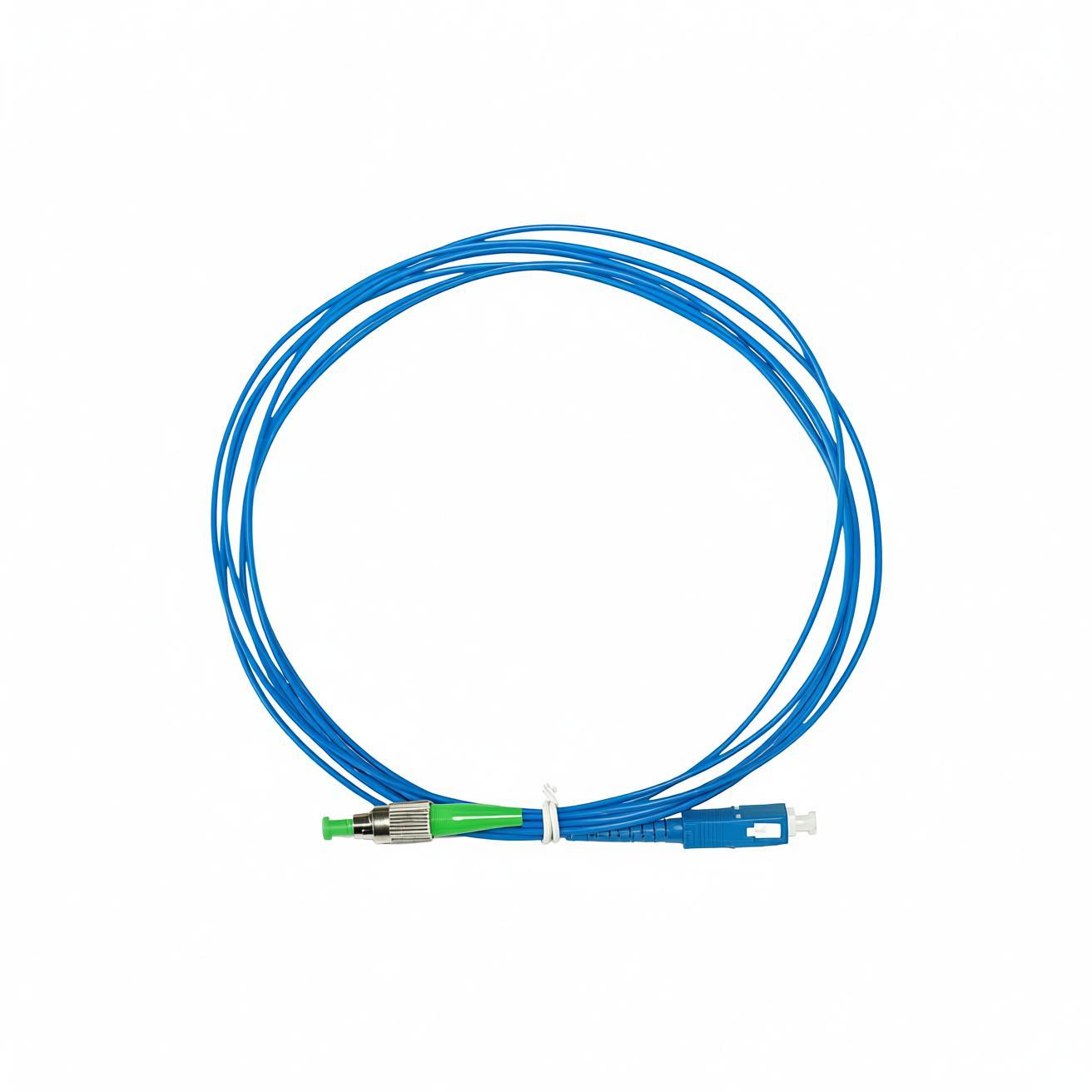 OS2 FC APC-SC UPC 单工 LSZH 2.0mm 光纤跳线, 3m