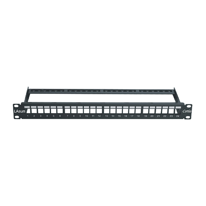 1U-24口非屏蔽配线架空架